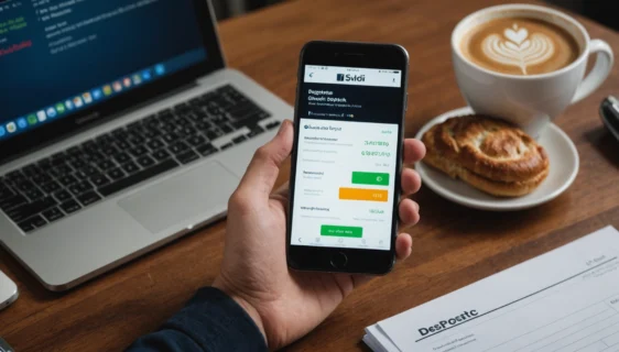 banque en ligne avec depot de cheque